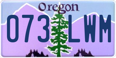 OR license plate 073LWM