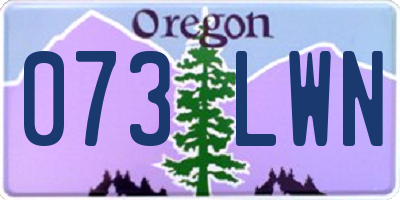 OR license plate 073LWN