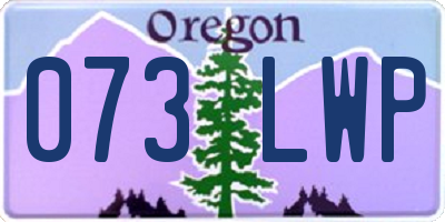 OR license plate 073LWP