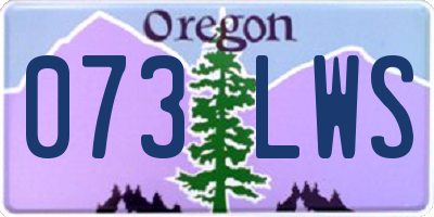 OR license plate 073LWS
