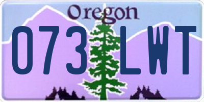 OR license plate 073LWT