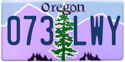 OR license plate 073LWY