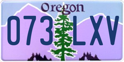 OR license plate 073LXV