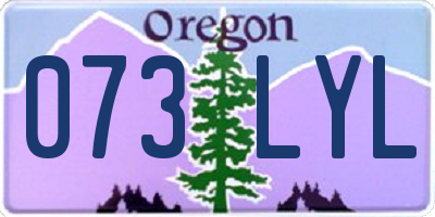 OR license plate 073LYL