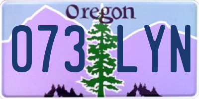 OR license plate 073LYN