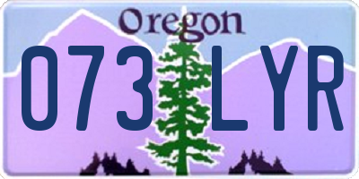 OR license plate 073LYR