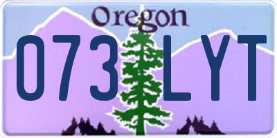 OR license plate 073LYT