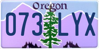 OR license plate 073LYX
