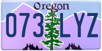 OR license plate 073LYZ