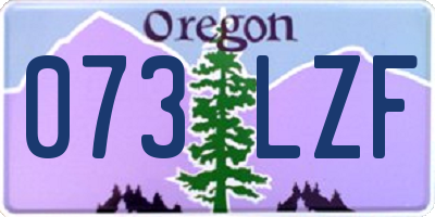 OR license plate 073LZF