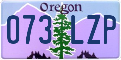 OR license plate 073LZP