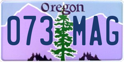 OR license plate 073MAG