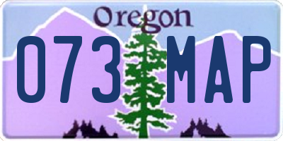 OR license plate 073MAP
