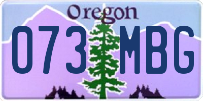 OR license plate 073MBG