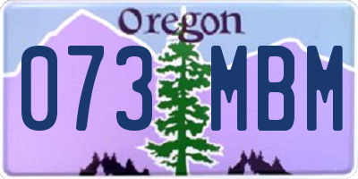 OR license plate 073MBM