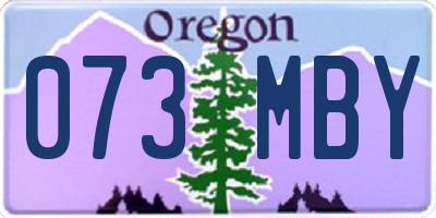 OR license plate 073MBY