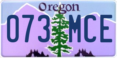 OR license plate 073MCE