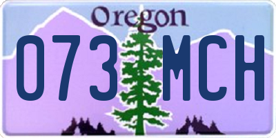 OR license plate 073MCH