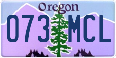OR license plate 073MCL