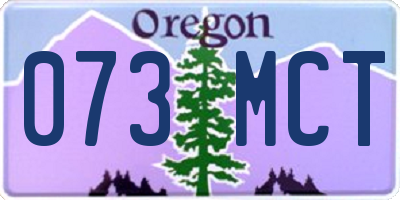 OR license plate 073MCT