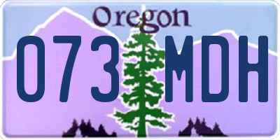 OR license plate 073MDH