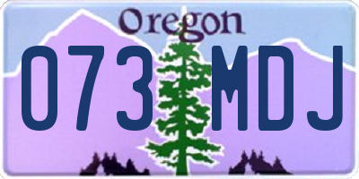 OR license plate 073MDJ