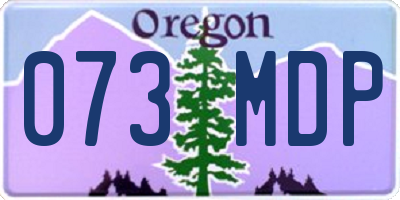 OR license plate 073MDP