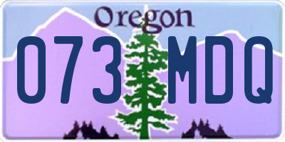 OR license plate 073MDQ