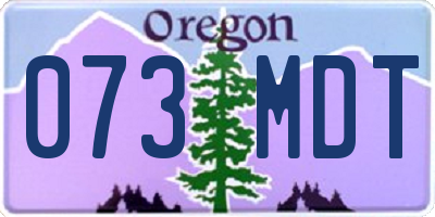OR license plate 073MDT