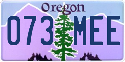 OR license plate 073MEE