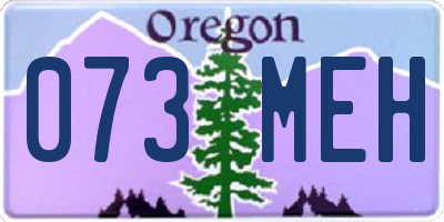 OR license plate 073MEH