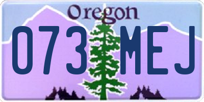 OR license plate 073MEJ