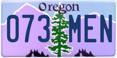 OR license plate 073MEN