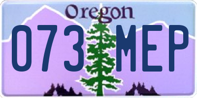 OR license plate 073MEP
