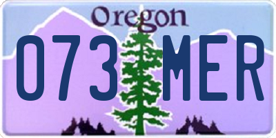OR license plate 073MER