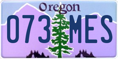 OR license plate 073MES