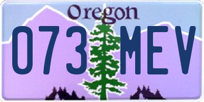 OR license plate 073MEV