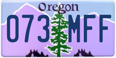 OR license plate 073MFF
