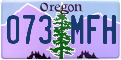 OR license plate 073MFH