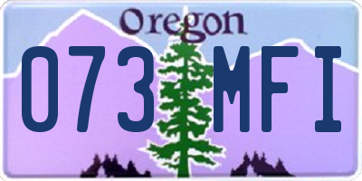 OR license plate 073MFI