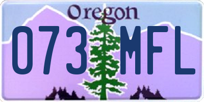 OR license plate 073MFL