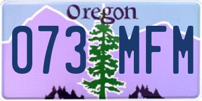 OR license plate 073MFM