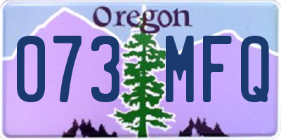 OR license plate 073MFQ