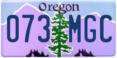 OR license plate 073MGC