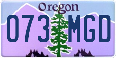 OR license plate 073MGD