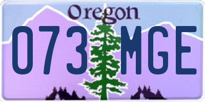 OR license plate 073MGE