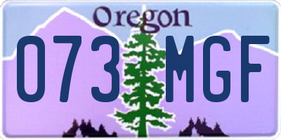 OR license plate 073MGF
