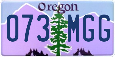 OR license plate 073MGG