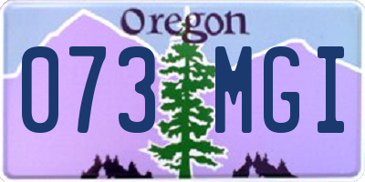 OR license plate 073MGI
