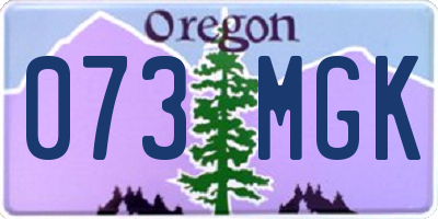 OR license plate 073MGK